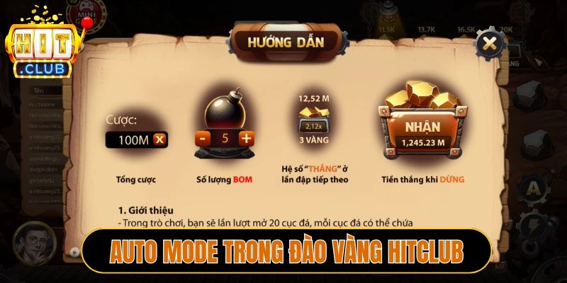Auto Mode trong Đào vàng Hitclub