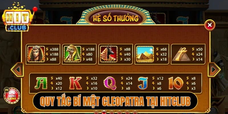 Quy tắc Bí mật Cleopatra tại Hitclub